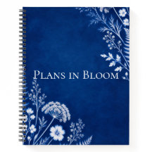 Cahier de notes botanique Plans in Bloom bleu