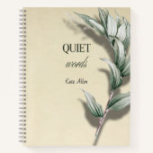 Cahier de notes cadeau de retraite 'Mots calmes'  (Devant)