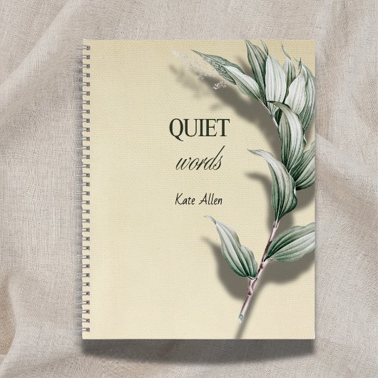 Cahier de notes cadeau de retraite 'Mots calmes' 
