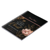 Cahier de notes chrétien floral Philippiens 4:13 (Côté gauche)