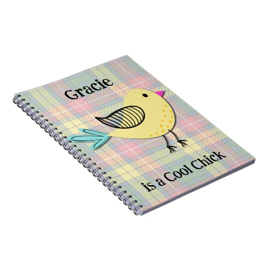 Cahier de notes de fun rétro de poulette cool (Côté Droit)