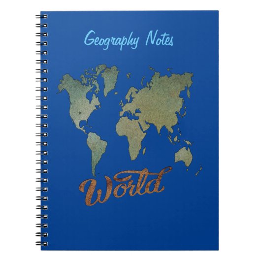 Cahier de notes de géographie pour étudiants et en (Devant)