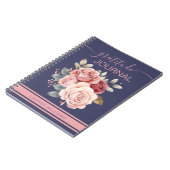 Cahier de notes de gratitude de fleurs violettes e (Côté gauche)