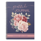 Cahier de notes de gratitude de fleurs violettes e (Devant)