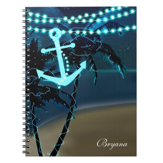 Cahier de notes de luminaires de plage d'Anchor & (Devant)