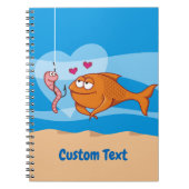 Cahier de notes de poisson et d'appât amoureux (Devant)