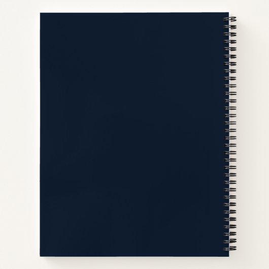 Cahier de notes de travail à monogramme initial bl (Dos)