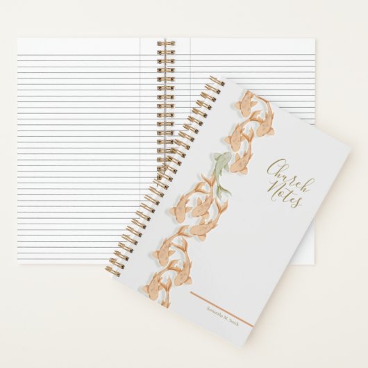Cahier de notes d'église à spirale (À l'intérieur)