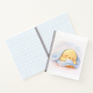 Cahier de notes douce Alma poussin mignon endormi