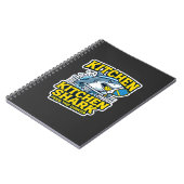 Cahier de notes drôle de pickleball Kitchen Shark (Côté gauche)