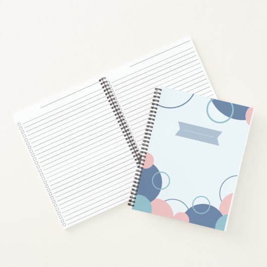Cahier de notes élégant avec un motif de cercles c (Intérieur)