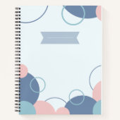 Cahier de notes élégant avec un motif de cercles c (Devant)