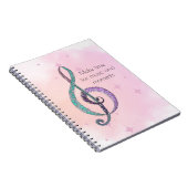 Cahier de notes en clé de sol Melody in Line & Col (Côté Droit)