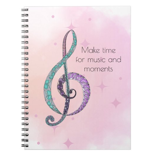 Cahier de notes en clé de sol Melody in Line & Col (Devant)