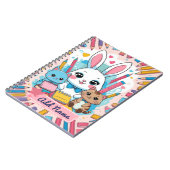Cahier de notes Lapin & Chats Mignon – Nom éditabl (Côté gauche)