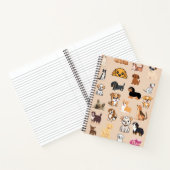 Cahier de notes Monogramme à motif de chiens aquar (Intérieur)