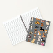 Cahier de notes Monogramme à motif de chiens aquar (Intérieur)