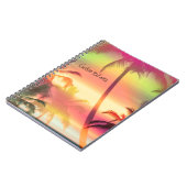 Cahier de notes Palmiers Chaleur Tropicale Rose (Côté gauche)