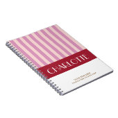Cahier de notes personnalisé avec des rayures colo (Côté Droit)