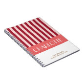 Cahier de notes personnalisé avec des rayures colo (Côté Droit)