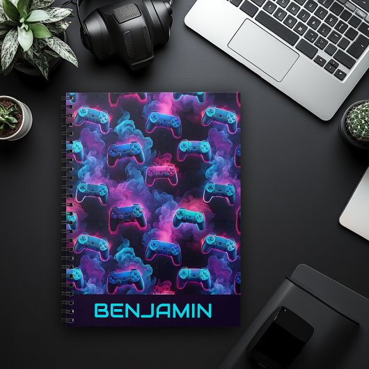 Cahier de notes personnalisé avec manette de jeu p