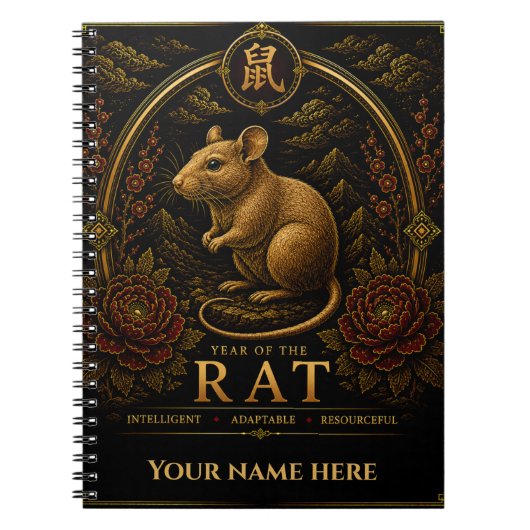 Cahier de notes personnalisé du zodiaque de l'anné (Devant)