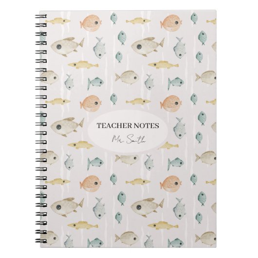 Cahier de notes personnalisé pour enseignant mascu (Devant)