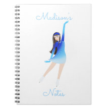 Cahier de notes photo de patineuse artistique en s