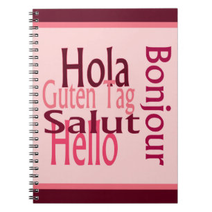 Cahier de notes photo spirale Bienvenue