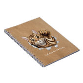 Cahier de notes photo spirale - Chat mignon (Côté Droit)