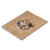 Cahier de notes photo spirale - Chat mignon (Côté gauche)