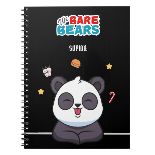 Cahier de notes pour enfants Panda de We bare Bear (Devant)