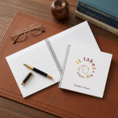 Cahier de notes pour enseignant à citation en spir