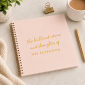 Cahier de notes pour enseignant | Idées et pensées