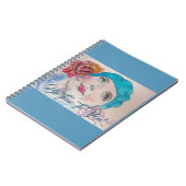 Cahier de notes pour filles avec fille au béret à  (Côté gauche)