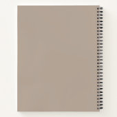 Cahier de notes propre sans serif gras (Dos)