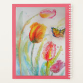 Cahier de notes sur les tulipes roses fleurs flora (Dos)