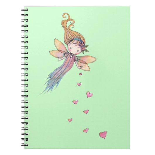 Cahier de notes Sweet Fairy with Hearts pour fille (Devant)