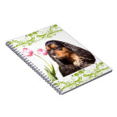 Cahier de notes Tulipes Cavalier King Charles Span (Côté Droit)