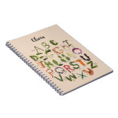 Cahier de nourriture pour enfants avec alphabet de (Côté Droit)