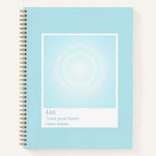 Cahier de Numéro d'Ange Échantillon Aura Bleu Cyan