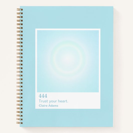 Cahier de Numéro d'Ange Échantillon Aura Bleu Cyan (Devant)