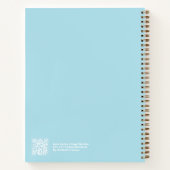 Cahier de Numéro d'Ange Échantillon Aura Bleu Cyan (Dos)