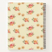 Cahier de papier graphique à motif floral aquarell (Dos)