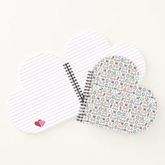 Cahier de Pâques Kawaii Lapin Cœur