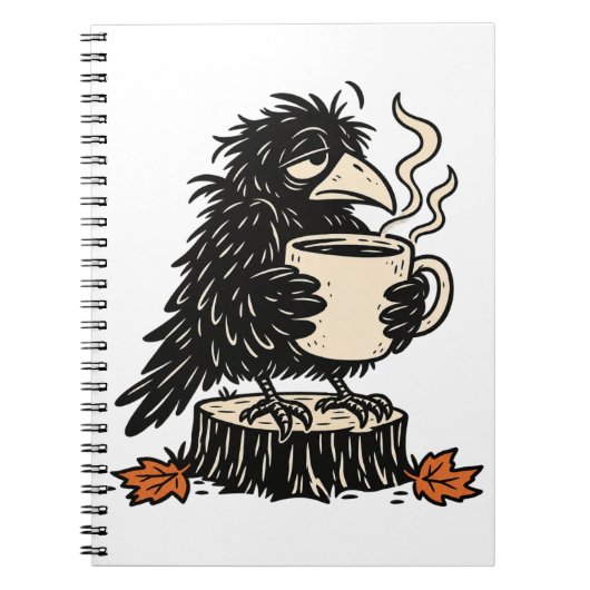 Cahier de Pause Café Corbeau Endormi (Devant)