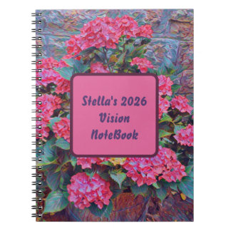 Cahier de peinture d'hortensia personnalisé Vision