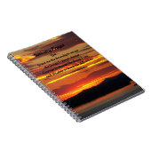 Cahier de photo de coucher de soleil orange Prière (Côté Droit)