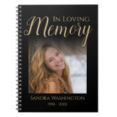 Cahier de photos spirale moderne pour invités mémo (Devant)
