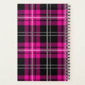 Cahier de planification à carreaux rose et noir (Dos)